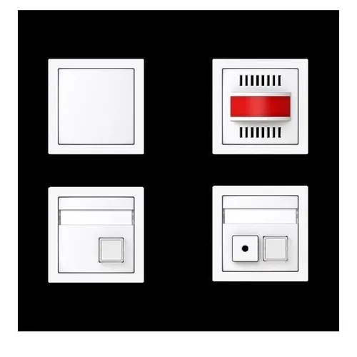 Busch-Jaeger 1510 UC-44G-101 Ruf-Set für Behinderten-WC - Smart Home Notrufanlage für Behinderten-WCs, inklusive Signaltaster mit Zugschnur für schnelle Hilfe und Sicherheit.