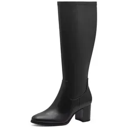 MARCO TOZZI Damen Stiefel, Gr. 41, Schwarz - Klassischer Stiefel aus Lederimitat mit veganer Verarbeitung, ideal als Allrounder für jede Gelegenheit. Absatzhöhe: 7 cm, Normalschaft und gepolsterte Innensohle für optimalen Komfort.