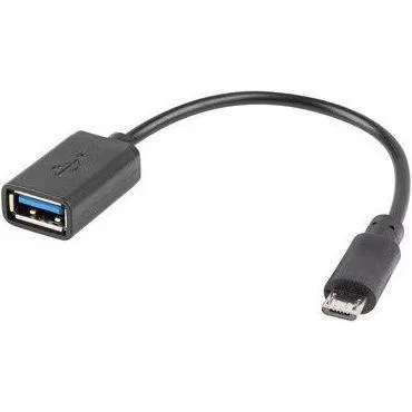 Lanberg adapter micro USB M USB-A F 2.0 (0.15 m, USB 2.0) (AD-OTG-UM-01)