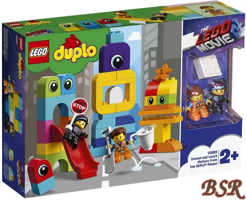 LEGO 10895 DUPLO Movie 2 Besucher DUPLO Planeten - Bauklötze & Bausteine – Kreatives Spielset mit 4 baubaren Alien-Eindringlingen aus THE LEGO MOVIE 2, ideal für Kinder ab 2 Jahren, fördert die Fantasie und Motorik.