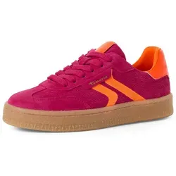 Tamaris Damen Sneaker Low, pink, 37 EU - Modischer Tamaris Sneaker Low in Pink für einen trendigen Alltagslook. Mit praktischem Schnürverschluss und Wechselfußbett für individuelle Anpassung und hohen Tragekomfort. Ideal für aktive Tage!