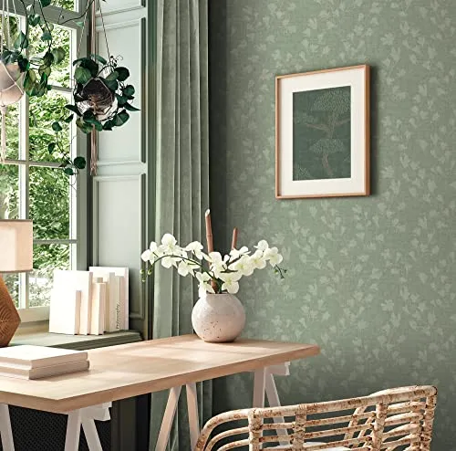 Livingwalls Vliestapete Blütenmuster 0,53 x 10,05 m – Grüntöne – Made in Germany - Hochwertige Vliestapete aus FSC-zertifiziertem Holz, licht- und scheuerbeständig. Das elegante Blütenmuster setzt stilvolle Akzente und sorgt für ein angenehmes Raumgefühl.
