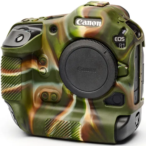 EASYCOVER Silikonprotector Camouflage für Canon R1 - Taschen & Schutzhüllen – Schützt Ihre Canon R1 vor Stößen und Kratzern mit einem stylischen Camouflage-Design.