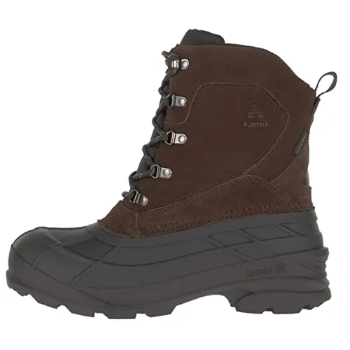 Kamik Fargo 2 Herrenstiefel Schnürer Braun Größe 41 EU - Stiefel mit HEAT-MX™-Technologie für optimalen Kälteschutz, nahtversiegelte wasserdichte Konstruktion und echtes Leder für höchsten Komfort und Stil.