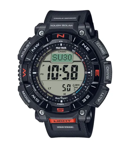 CASIO PRO TREK PRG-340-1ER Digitaluhr - Armbanduhren mit robustem Resin-Gehäuse, ideal für Outdoor-Abenteuer und präzise Zeitmessung.