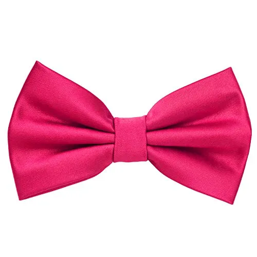 MASADA Herren Fliege Berry Seidenlook, stufenlos verstellbar, handgefertigt, Hakenverschluss - 12 x 6 cm 100% Polyester
