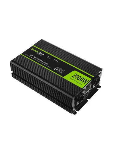Green Cell® 2000W/4000W Wechselrichter - Wechselrichter für Fahrzeuge mit reiner Sinuswelle, ideal für den Betrieb von 230V-Geräten über 12V Batterien, sicher und vielseitig einsetzbar.