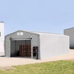 TOOLPORT Outlander 8x12m Zelthalle, PRIMEtex-Plane, grau, ohne Statik - (80023)