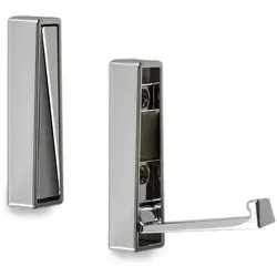 SO-TECH® Klapphaken BARI aus Metall, Höhen 80 - 120 mm, Lochabstände 32-70 mm, (1-St), 80 x 20 x 15 mm, Chrom glänzend, 1 Stück inkl. Schrauben silberfarben 8 cm