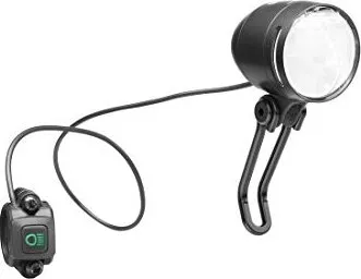 Busch + Müller LED-Scheinwerfer IQ-XS E-Bike High Beam 100/150 Lux - Fahrradbeleuchtung mit 100 Lux Leistung, Fernlicht bis 150 Lux, kompakt und stark im Aluminiumgehäuse für sicheres Fahren bei Dunkelheit.