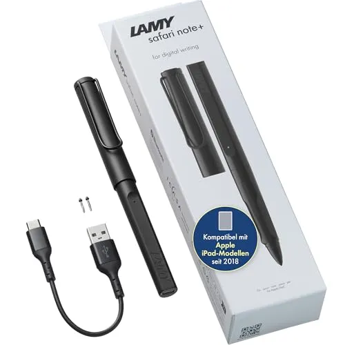 LAMY note + Digitaler Stift Schwarz - Digitaler Stift für präzises Schreiben, ideal für Kreative und Notizen auf Tablets