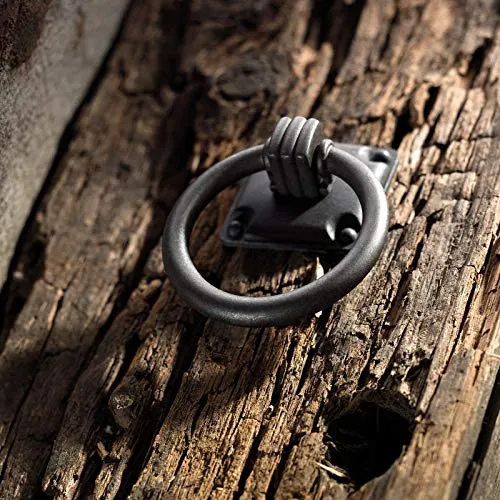 SOTECH Möbelgriff TORRO 32 x 32 mm Ring-Ø 47 mm Eisen antik Hängegriff Schrankgriff Schubladengriff