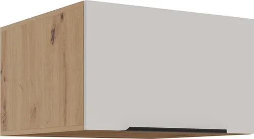Küchen-Preisbombe Hochschrank Aufsatzschrank 60 cm SOLANO - Hochschrank Aufsatzschrank in Kaschmir beige matt für das Küchenmodell SOLANO, ideal für zusätzlichen Stauraum mit eleganter Eiche Artisan Korpusfarbe.