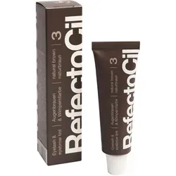 RefectoCil 3 naturbraun - Augenbrauen- und Wimpernfarbe 15 ml - Augenbrauen-Make-up, wasserfest und langlebig für bis zu 6 Wochen. Ideal zur Anpassung an die Haarfarbe, mit 30 Anwendungen pro Tube für individuelle Looks.