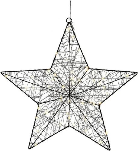 Creativ light Dekostern Weihnachtsstern, 70 LED's - Weihnachtsdeko und stimmungsvolles Licht: Der 70 cm große Dekostern aus Draht verleiht deinem Zuhause eine festliche Atmosphäre und ist ideal für Fenster oder Eingangsbereiche.
