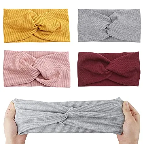 Stück Stirnband Damen Mädchen Haarband Elastisch Breites Haarreif Sport Headwrap Baumwollkreuz Yoga Haarschmuck 4