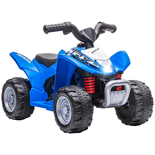 AIYAPLAY Elektro-Quad Miniquad Kinder Elektro ATV Kinderquad mit LED und Hupe Kindermotorrad Kinderfahrzeug Elektroauto für Kinder ab 18 Monaten Metall Blau 65,5 x 38,5 x 43,5 cm