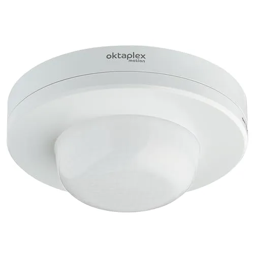 Präsenzmelder 360° Außen IP65 - Bewegungsmelder für Deckeninstallation - Bewegungsmelder mit 360° Erfassung und PIR-Sensor, wetterfest und ideal für den Außenbereich, sorgt für Sicherheit mit einer Reichweite von 9 m.