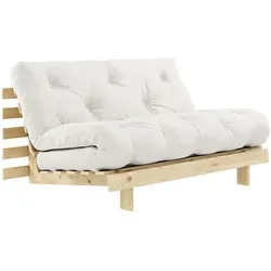Schlafsofa ROOTS 140 cm - Massivholz von Karup - Sofa aus unbehandelter Kiefer, ideal für kreative Raumgestaltungen. Mit einfacher Klappfunktion und komfortabler Liegefläche von 140 x 200 cm.