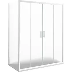 Duschkabine FRASCIO 180 x 70 cm mit Satinkristall - Elegante Duschkabine 180 x 70 cm, Höhe 200 cm, ausgestattet mit Sicherheitsglas und verchromtem Aluminiumprofil. Pflegeleicht und einfach zu montieren – ideal für jedes Badezimmer oder Hotel. Verleihen Sie Ihrem Bad einen modernen Look!