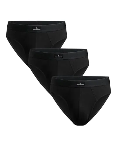 DANISH ENDURANCE Klassischer Herren Slip 3er Pack – Schwarz - Komfortable Baumwollslips für den täglichen Gebrauch. Atmungsaktive Materialien und elastischer Bund sorgen für optimalen Halt und Bewegungsfreiheit. OEKO-TEX Standard 100 zertifiziert und schadstofffrei.
