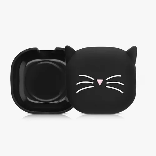 kwmobile Hülle kompatibel mit Samsung Galaxy Buds 2 Pro / Buds 2 / Buds Live Hülle - Silikon Kopfhörer Schutzhülle Case Cover Schwarz Weiß