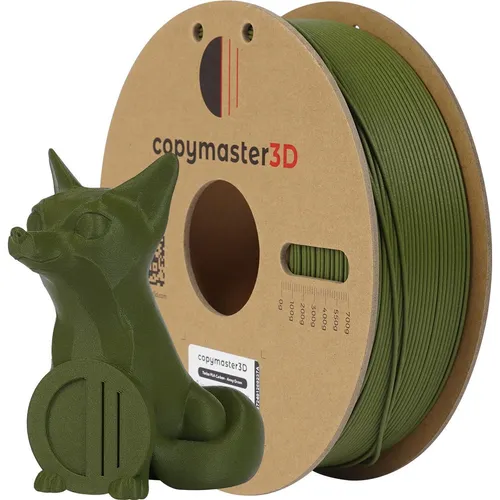 Copymaster3D Turbo PLA Carbon filament for 3D printer, 1.75 mm, dark green (Carbon, 1.75 mm, Grün) (CM-TPLC-003-1-175)