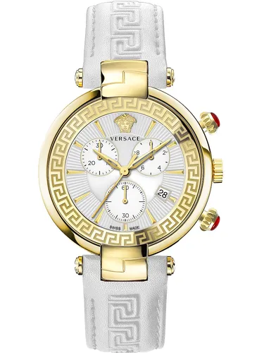 Versace - Armbanduhr Damen - Revive Chrono - VE2M00421 - Elegante Damen Armbanduhr aus Edelstahl mit 41 mm Durchmesser. Wasserdicht bis 5 ATM und ausgestattet mit stabilem Saphirglas für optimalen Schutz.