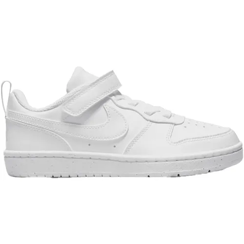NIKE Kinder Freizeitschuhe COURT BOROUGH LOW RECRAFT (PS) - Sneaker für Kinder mit recyceltem Material, ideal für lange Strecken und optimalen Komfort bei wechselhaftem Wetter.