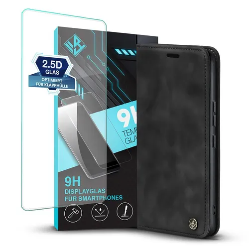 Handyhülle für Xiaomi 13T / Xiaomi 13T Pro Klapp Magnet Smartphone Cover 9H Glas