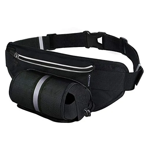 Bauchtasche Gürteltasche für Trinkflasche Wasserdicht Verschließbares Flaschefach für Handy 6,6 Zoll Iphone6/6Plus/7/7Plus | Joggen Fahrradfahren Reise Laufen | Trinkgürtel Hüfttasche Damen Herren