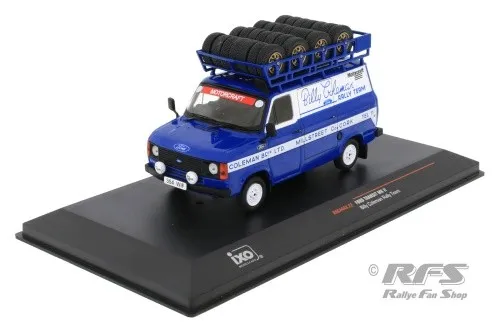 Ford Transit MK II Rallye Service Transporter Billy Coleman 1:43 IXO - Rallye Modellauto im Maßstab 1:43, limitiert auf 1.000 Einheiten - perfektes Sammlerstück für Rallye-Fans.