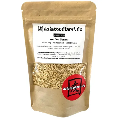 Asiafoodland - Gerösteter weißer Sesam - 80g