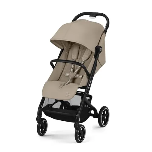 Cybex GOLD Buggy BEEZY - Beige, flache Liegeposition und XL-Sonnendach mit UV-Schutz 50+ für Sicherheit und Komfort ab Geburt