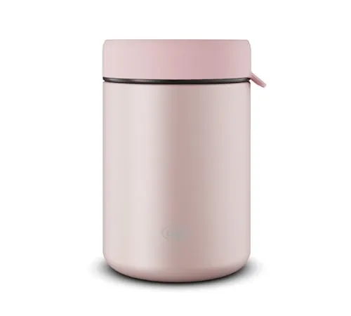 alfi ISO FOOD MUG 350ml, rosa rose - Thermos-Lebensmittelbehälter mit integriertem Göffel für einfachen Genuss unterwegs. Hält 5 Stunden warm und 10 Stunden kalt, spülmaschinenfest und BPA-frei.