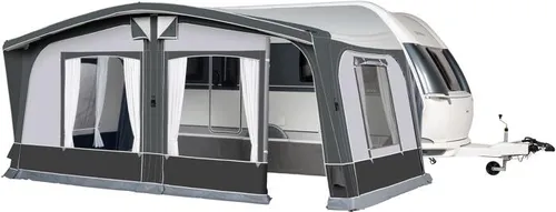 Dorema Octavia Air All Season Vorzelt (Gr. 16) 1025-1050cm - Dieses luftschlauch Vorzelt in moderner Rundform bietet Stabilität und ein ansprechendes Design. Ideal für Camping und Freizeit, sorgt es für ein angenehmes Ambiente im Freien.