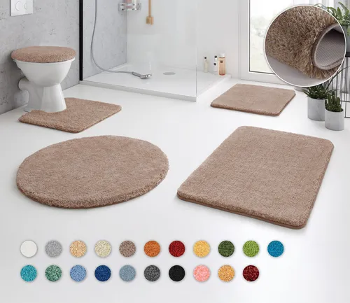 Kleine Wolke Badematte RELAX – Flauschiger Badteppich - Badematten mit 30 mm Höhe, rutschhemmend und fußbodenheizungsgeeignet. Der Bestseller bietet einen dichten, weichen Flor und ein zeitloses Uni-Design für Ihr Badezimmer.