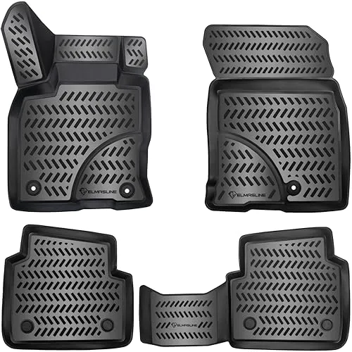 ELMASLINE 3D Gummimatten Set für Ford KUGA 3 (III) 2019-2025 - Hochwertige Fußmatten mit extra hohem Rand bieten perfekten Rundumschutz für Ihr Ford Kuga. Pflegeleicht, strapazierfähig und langlebig - ideal für jeden Innenraum!