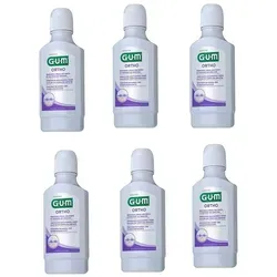 GUM Mundspülung 6x GUM Ortho Mundspülung 6x 300 ml