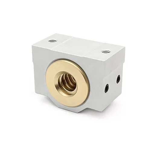 Trapezgewindemutter 12x6 P3 R Rotguss mit Aluminiumgehäuse - Hochwertige Trapezgewindemutter aus Rotguss mit leichtem Aluminiumgehäuse, ideal für präzise Anwendungen im Easy-Mechatronics-System 1216A/1216B.