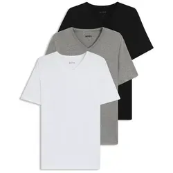 BOSS Herren T-Shirt Assorted 999 - 3er Pack V-Neck, Regular Fit aus 100% Baumwolle, optimaler Tragekomfort und nachhaltige Produktion