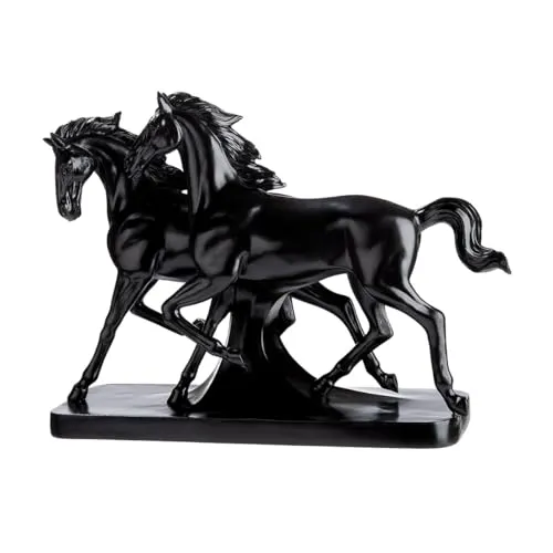 GILDE Skulptur "Figur Pferd Luna & Casanova", elegant in Schwarz - Die GILDE Figur Luna & Casanova ist eine stilvolle Kunstskulptur, die Eleganz und Detailtreue vereint. Mit einer Höhe von 27 cm und stabiler Basis ist sie der perfekte Blickfang für jedes Zuhause.
