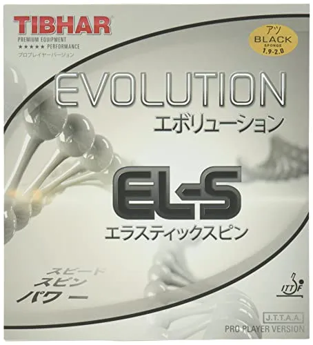 Tibhar Evolution EL-S Tischtennis-Belag - Hochleistungsbelag mit innovativer Oberfläche für maximale Rotation und Power. Der mittelhartes Schwamm und die optimierte Noppengeometrie sorgen für eine exzellente Schläger-Ball-Ankopplung.