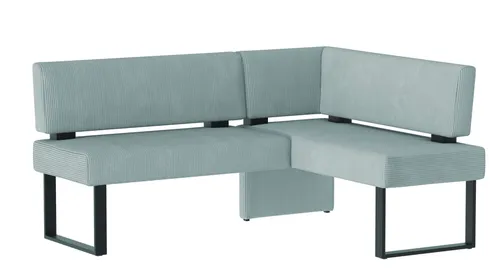 Eckbank OTTO HOME "Oliver mit Metallgestell, Küchenbank", blau (hellblau (castello 8624), schwarz), B:180cm H:89cm T:140cm