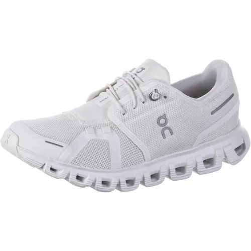 On Cloud 6 Damen Sneaker - Weiß, Größe 37 - Laufschuhe aus atmungsaktivem Mesh mit antimikrobiellen Eigenschaften für ein frisches Tragegefühl; ideal für sportliche Aktivitäten und den Alltag.