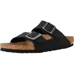 Birkenstock Sandale Arizona Vegan Hausschuh - Veganer Hausschuh von Birkenstock, ideal für Freizeit und Alltag. Das anatomisch geformte Kork-Latex-Fußbett sorgt für höchsten Tragekomfort und ist komplett frei von tierischen Bestandteilen.