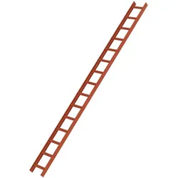 MUNK Dachleiter rot 15 Sprossen - Leiter für sichere Dacharbeiten, passend für alle Dacheindeckungen bis 60°, mit 15 Jahren Qualitätsgarantie und TÜV-Siegel - Made in Germany.