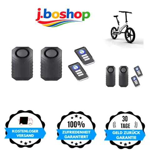 Lancoon Fahrradalarm - Diebstahlsicherung für Motorräder und mehr - Motorradschlösser mit 113 dB Super Loud Alarm, ideal für Fahrräder, E-Bikes und mehr. Wasserdicht und mit einstellbarer Empfindlichkeit für effektiven Diebstallschutz.