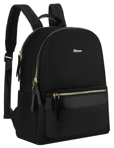 Peterson City-Rucksack für Damen Biler schwarz One size - Eleganter City-Rucksack für Damen aus strapazierfähigem Polyester, mit 2 Fächern und 5 Taschen für optimale Organisation – ideal für Arbeit und Uni.