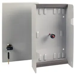 Spleißbox Kompakt Set RAL 7035 - Sonstige Elektroinstallationsartikel - Abschließbare Box mit Klappdeckel, ideal für sichere Glasfaserverkabelung und einfache Installation.